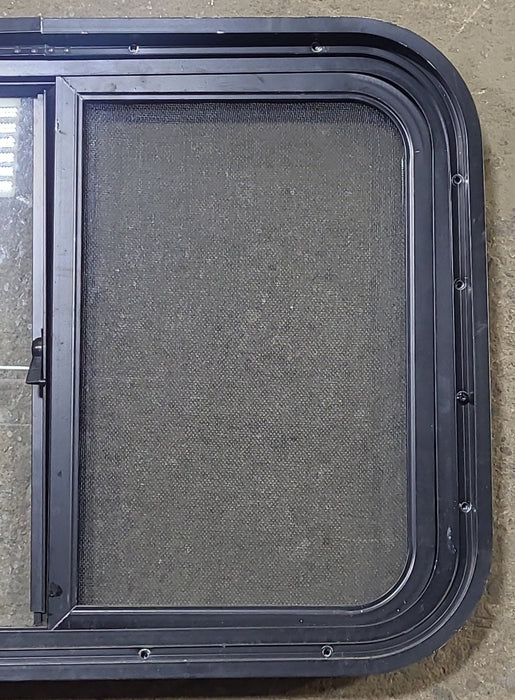 Used Black Radius Opening Window : 24 1/4" W x 17 3/4" H x 1 7/8" D