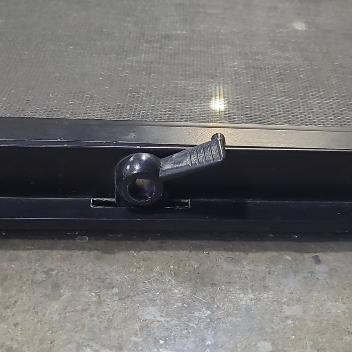 Used Black Radius Opening Window : 24 1/4" W x 17 3/4" H x 1 7/8" D