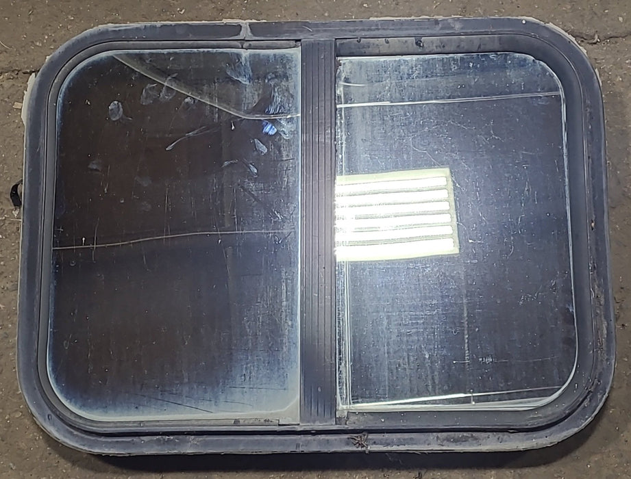 Used Black Radius Opening Window : 24 1/4" W x 17 3/4" H x 2" D