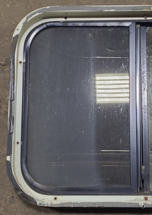 Used Black Radius Opening Window : 24 1/4" W x 17 3/4" H x 2" D