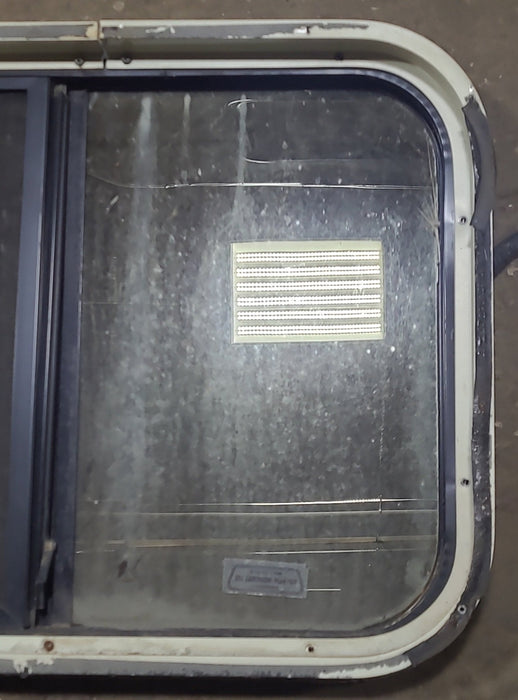 Used Black Radius Opening Window : 24 1/4" W x 17 3/4" H x 2" D