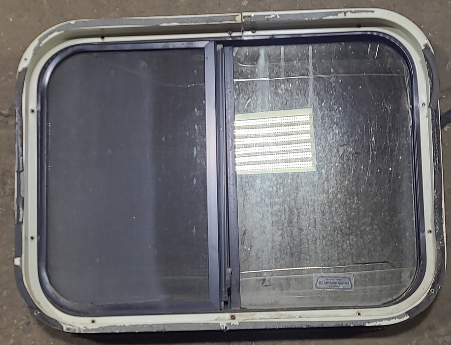 Used Black Radius Opening Window : 24 1/4" W x 17 3/4" H x 2" D