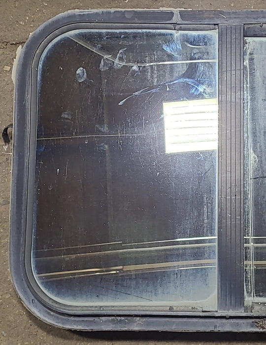 Used Black Radius Opening Window : 24 1/4" W x 17 3/4" H x 2" D