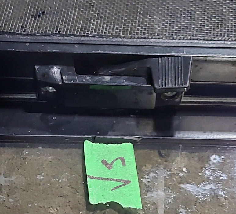 Used Black Radius Opening Window : 24 1/4" W x 19 3/4" H x 1 3/4" D