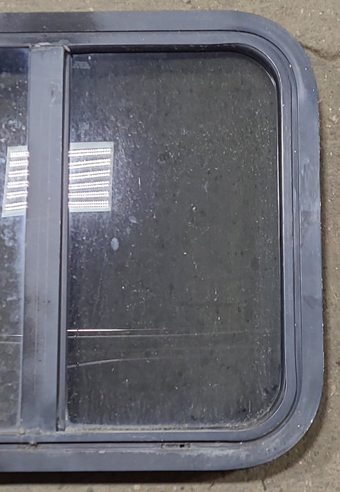 Used Black Radius Opening Window : 24 1/4" W x 19 3/4" H x 1 3/4" D