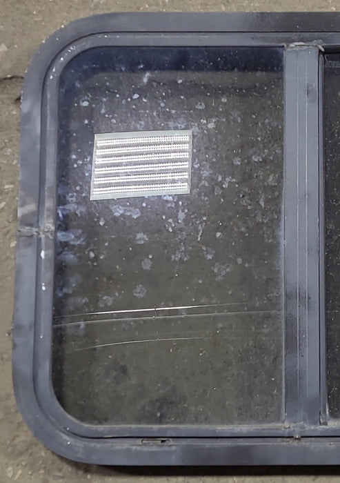 Used Black Radius Opening Window : 24 1/4" W x 19 3/4" H x 1 3/4" D