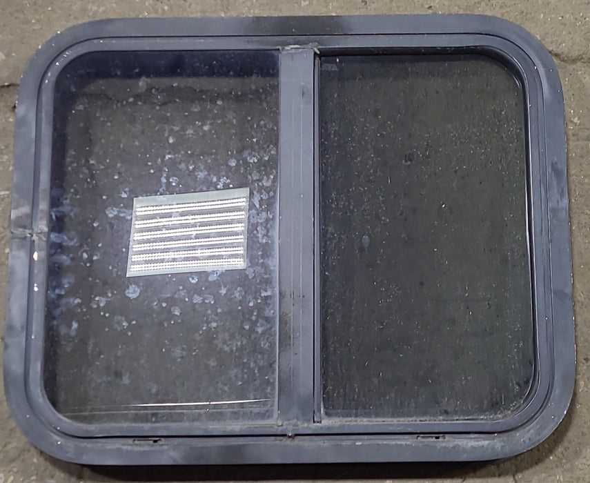 Used Black Radius Opening Window : 24 1/4" W x 19 3/4" H x 1 3/4" D