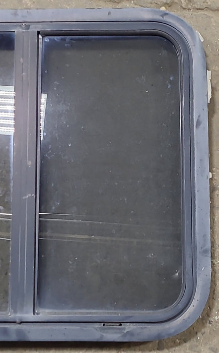 Used Black Radius Opening Window : 24 1/4" W x 21 3/4" H x 1 3/4" D