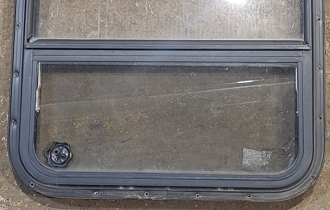 Used Black Radius Opening Window : 24 1/4" W x 35 1/4" H x 1 1/4" D