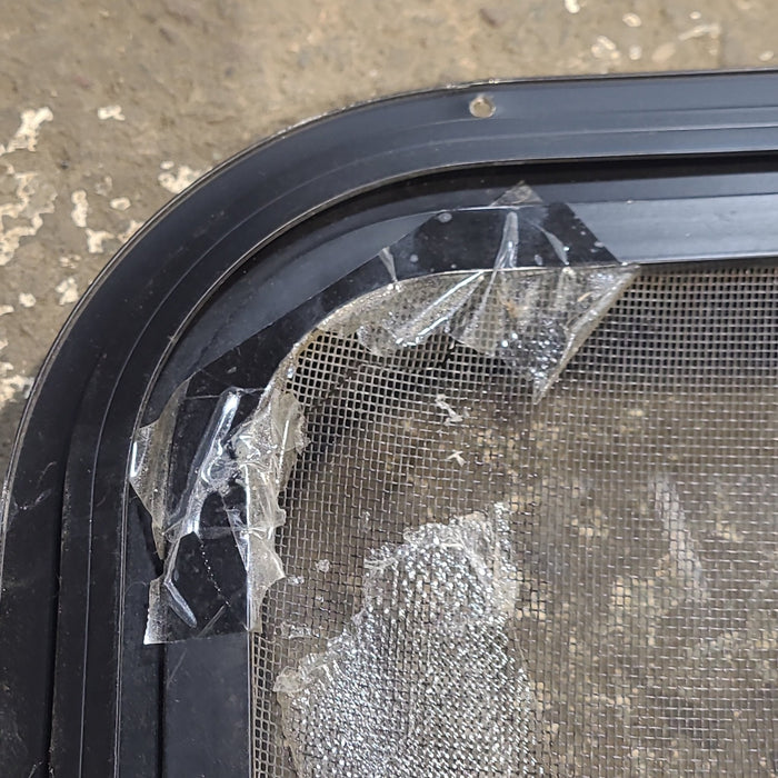 Used Black Radius Opening Window : 24 1/4" W x 35 1/4" H x 1 1/4" D