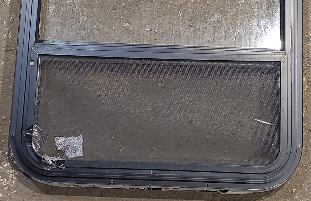 Used Black Radius Opening Window : 24 1/4" W x 35 1/4" H x 1 1/4" D
