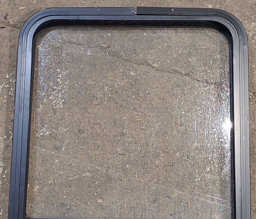 Used Black Radius Opening Window : 24 1/4" W x 35 1/4" H x 1 1/4" D
