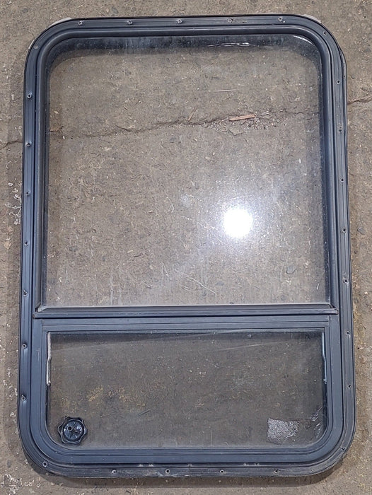 Used Black Radius Opening Window : 24 1/4" W x 35 1/4" H x 1 1/4" D