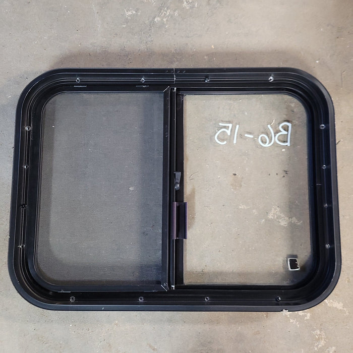 Used Black Radius Opening Window : 24 1/4 X 18  X 2" D