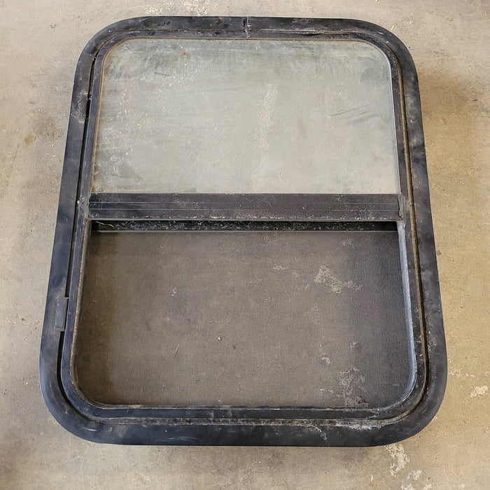 Used Black Radius Opening Window : 24 1/4 X 19 3/4 X 2" D