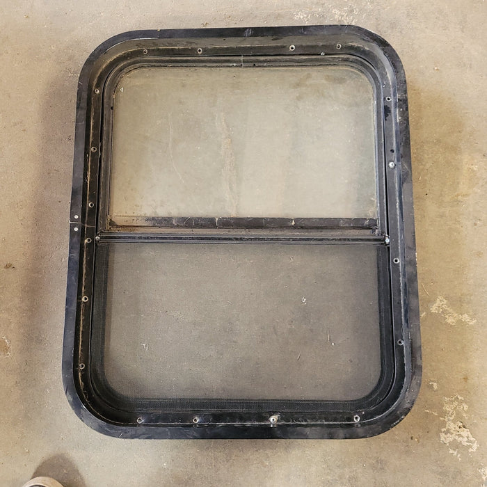 Used Black Radius Opening Window : 24 1/4 X 19 3/4 X 2" D