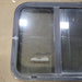 Used Black Radius Opening Window : 24 1/4" X 21 3/4" X 2" D - Young Farts RV Parts