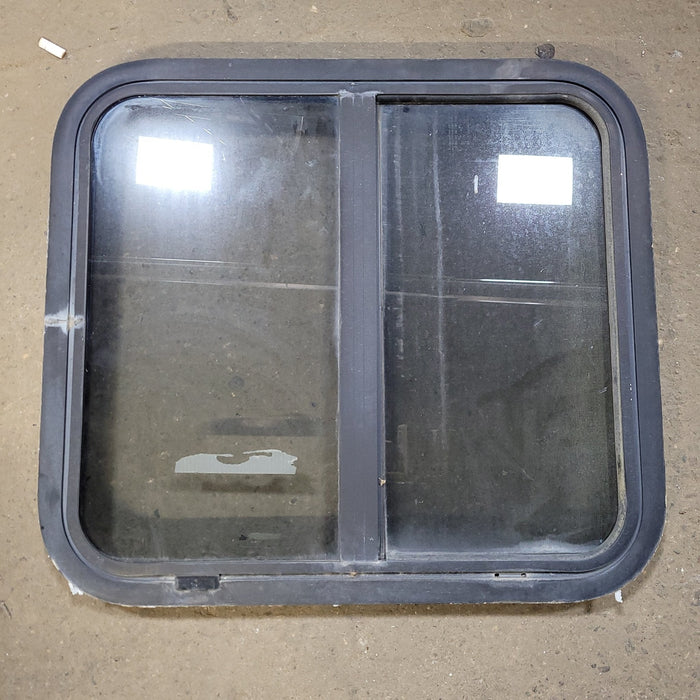Used Black Radius Opening Window : 24 1/4" X 21 3/4" X 2" D