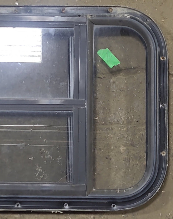 Used Black Radius Opening Window : 24 3/4" W x 16 1/2" H x 1 5/8" D