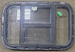 Used Black Radius Opening Window : 24 3/4" W x 16 1/2" H x 1 5/8" D - Young Farts RV Parts