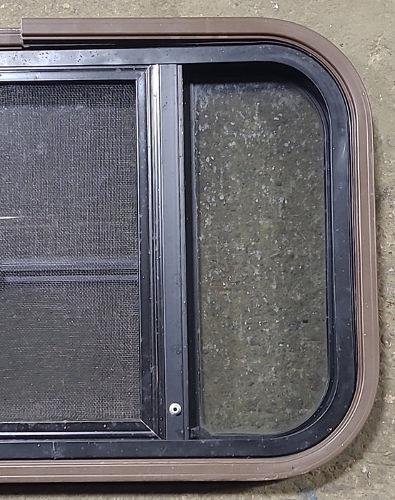 Used Black Radius Opening Window : 24 3/4" W x 16" H x 1 1/2" D