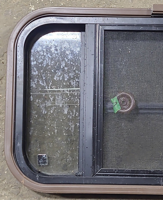 Used Black Radius Opening Window : 24 3/4" W x 16" H x 1 1/2" D