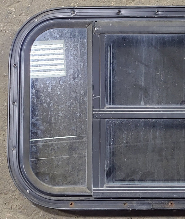 Used Black Radius Opening Window : 24 3/4" W x 16" H x 1 1/2" D