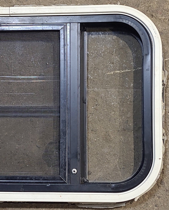 Used Black Radius Opening Window : 24 3/4" W x 16" H x 1 3/8" D