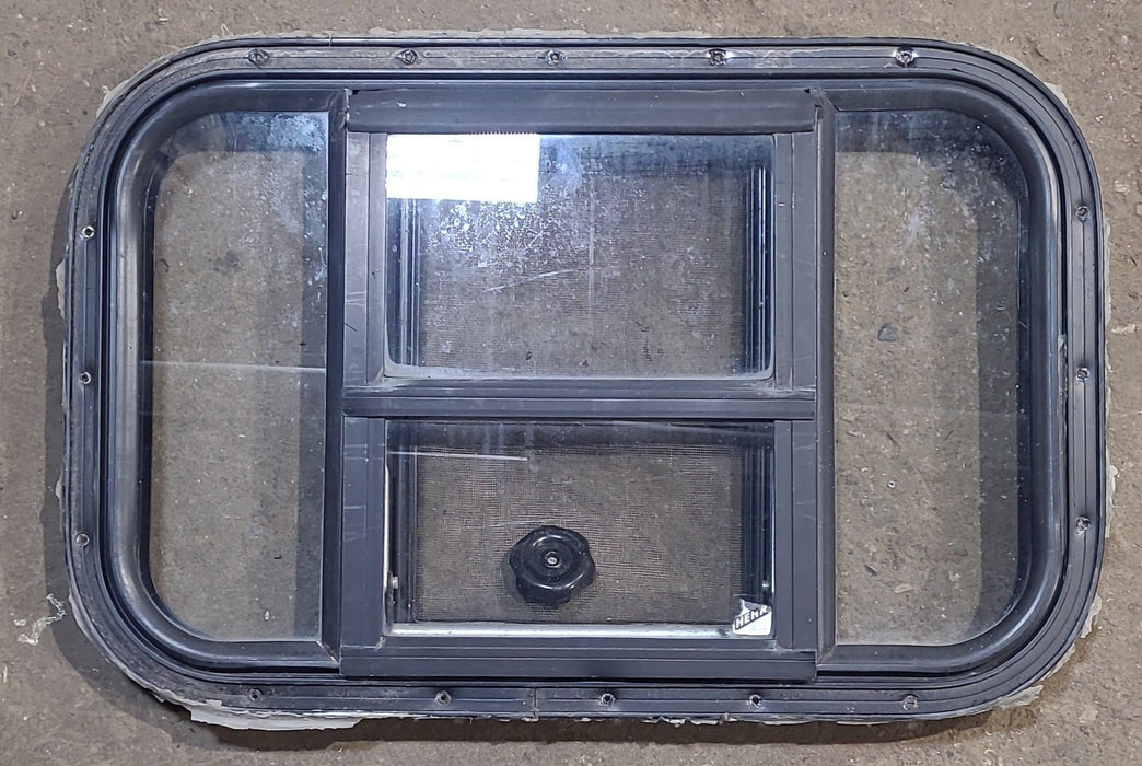 Used Black Radius Opening Window : 24 3/4" W x 16" H x 1 3/8" D
