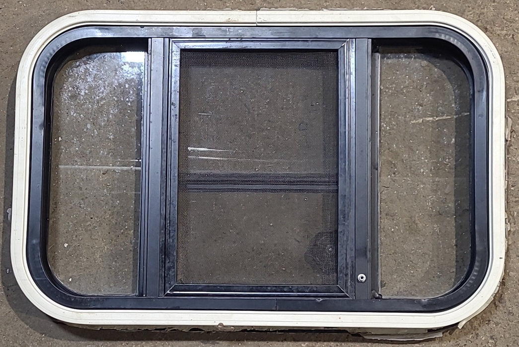 Used Black Radius Opening Window : 24 3/4" W x 16" H x 1 3/8" D