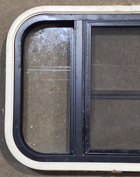 Used Black Radius Opening Window : 24 3/4" W x 16" H x 1 3/8" D