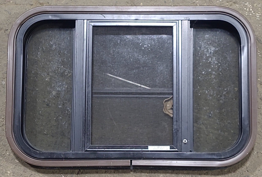 Used Black Radius Opening Window : 24 3/4" W x 16" H x 1 5/8" D