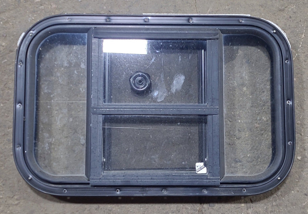 Used Black Radius Opening Window : 24 3/4" W x 16" H x 1 5/8" D