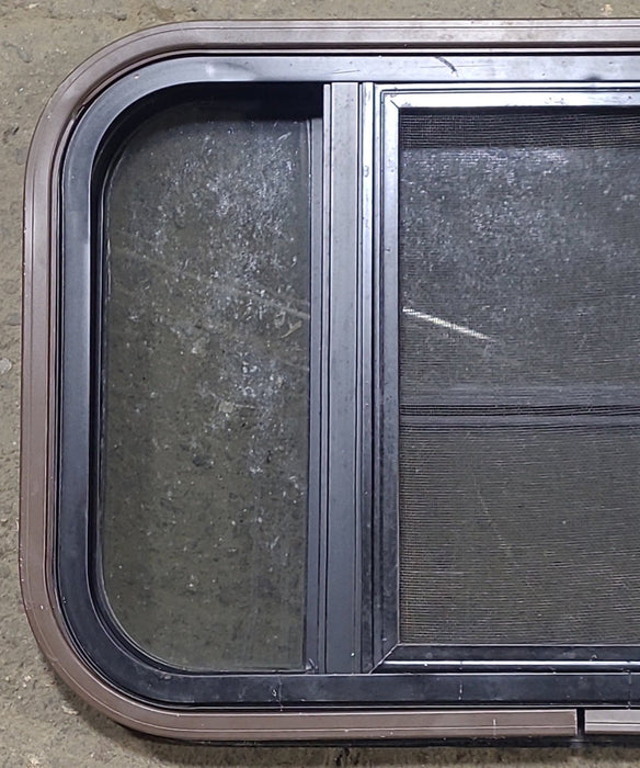 Used Black Radius Opening Window : 24 3/4" W x 16" H x 1 5/8" D