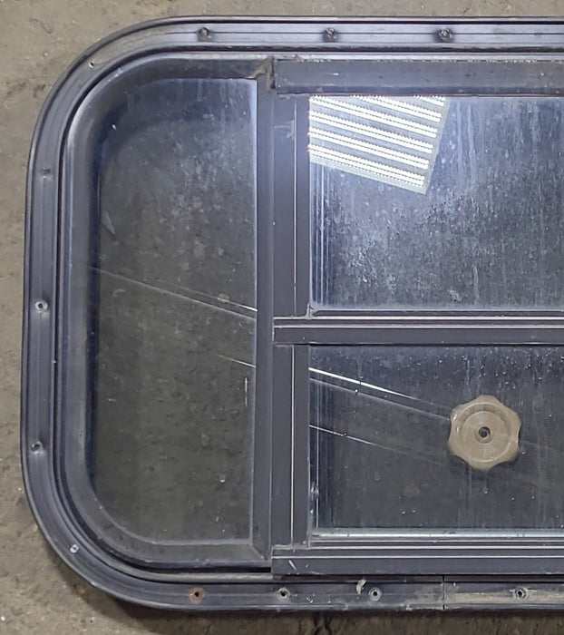 Used Black Radius Opening Window : 24 3/4" W x 16" H x 1 5/8" D