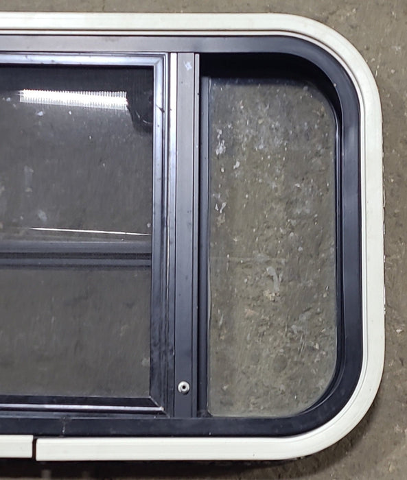 Used Black Radius Opening Window : 24 3/4" W x 16" H x 1 5/8" D