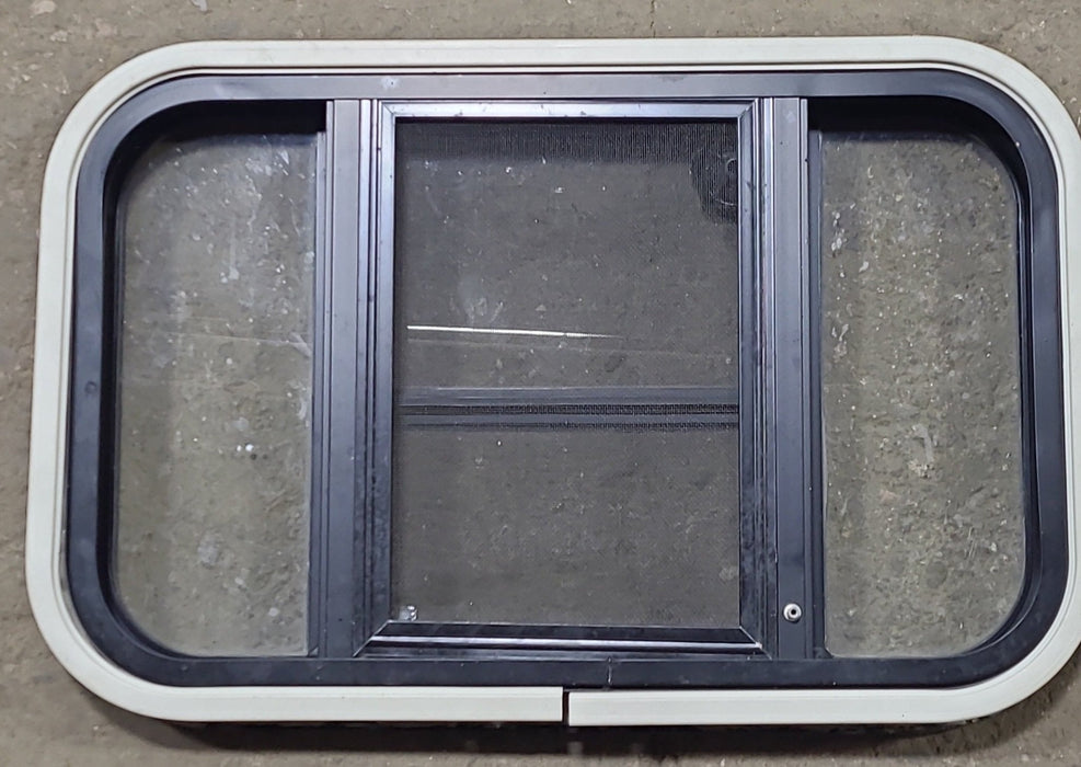 Used Black Radius Opening Window : 24 3/4" W x 16" H x 1 5/8" D
