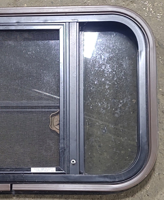 Used Black Radius Opening Window : 24 3/4" W x 16" H x 1 5/8" D