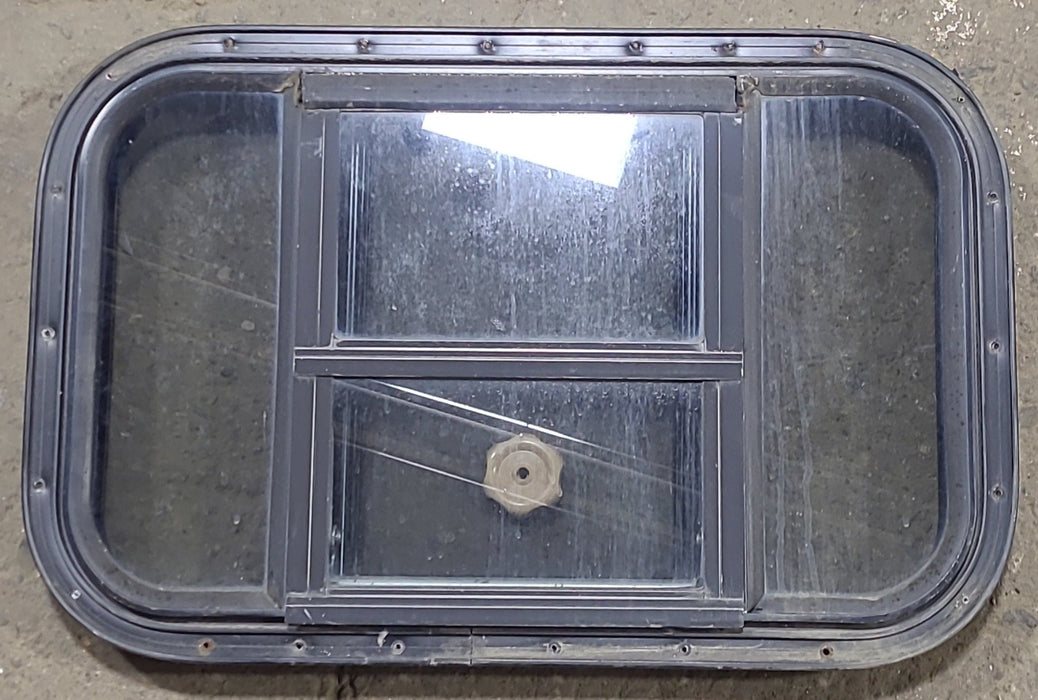 Used Black Radius Opening Window : 24 3/4" W x 16" H x 1 5/8" D