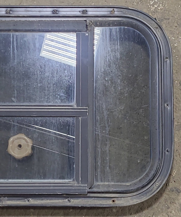 Used Black Radius Opening Window : 24 3/4" W x 16" H x 1 5/8" D