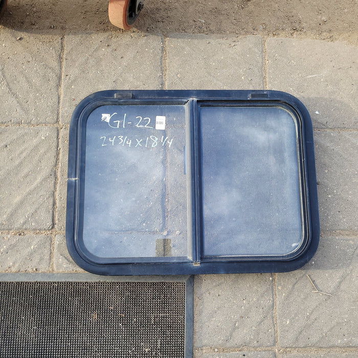 Used Black Radius Opening Window : 24 3/4 X 18 1/4 X 2" D