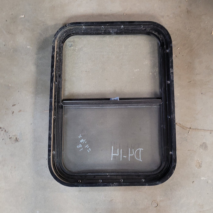 Used Black Radius Opening Window : 24 3/4 X 18 X 2" D