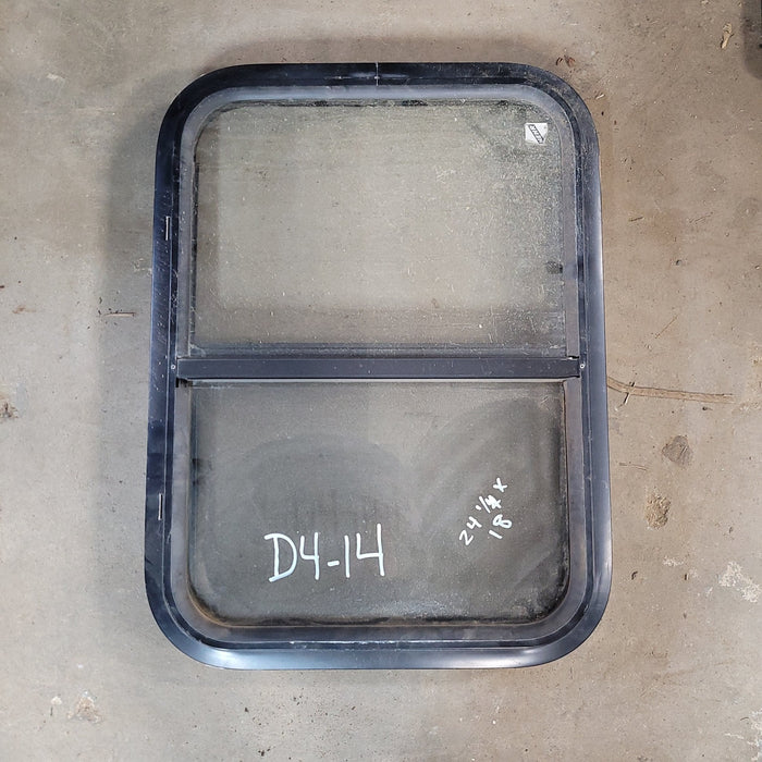 Used Black Radius Opening Window : 24 3/4 X 18 X 2" D