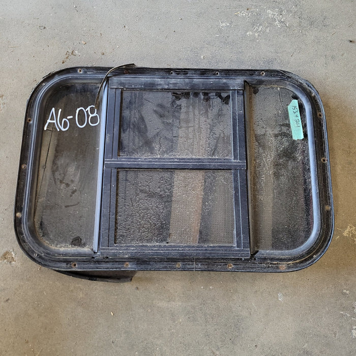 Used Black Radius Opening Window : 24 X 15 1/2 X 2" D