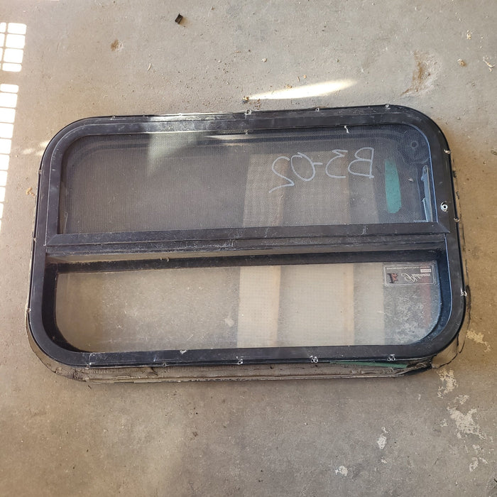 Used Black Radius Opening Window : 23 3/4 X 14 1/2 X 2" D