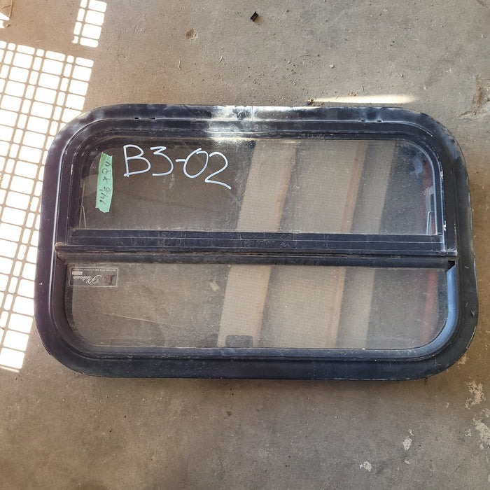 Used Black Radius Opening Window : 23 3/4 X 14 1/2 X 2" D