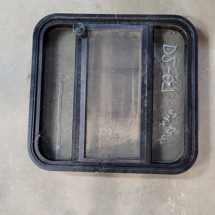 Used Black Radius Opening Window : 24 X 22 3/4 X 2" D