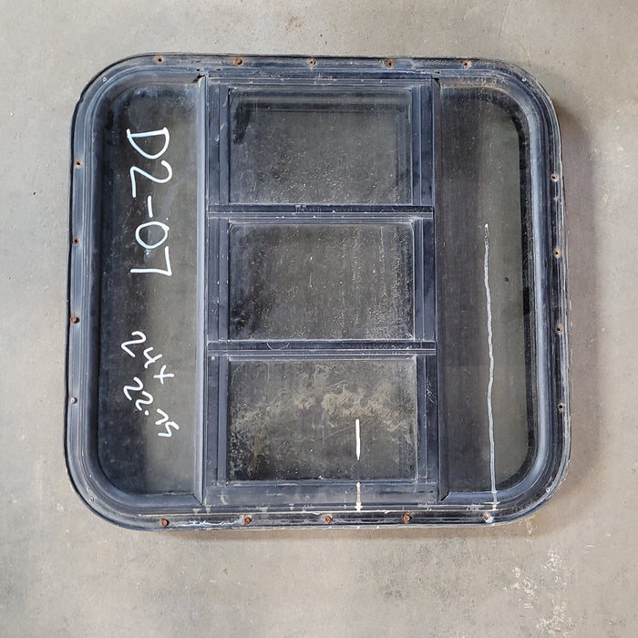 Used Black Radius Opening Window : 24 X 22 3/4 X 2" D