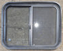 Used Black Radius Opening Window : 25 1/2" W x 20" H x 1 3/4" - Young Farts RV Parts