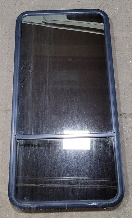Used Black Radius Opening Window : 25 1/2" W X 53 1/4" H X 1 7/8" D